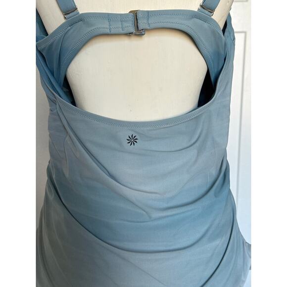 Athleta Square Neck UnderwireTankini Green Ombré Womens Size 38D/DD - Picture 5 of 7